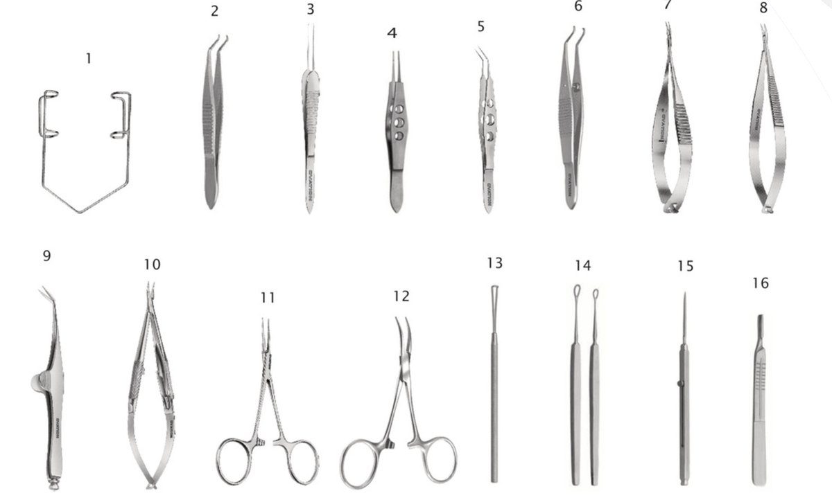 Microsurgery Cataract Set contents